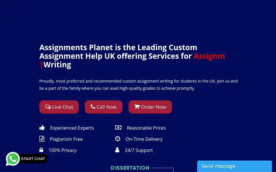 Screenshot of assignmentsplanet.co.uk