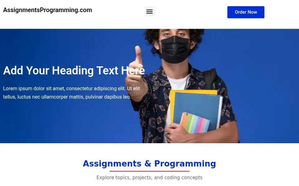 Screenshot of assignmentsprogramming.com