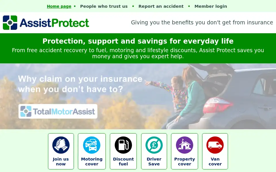 Screenshot of assistprotect.co.uk