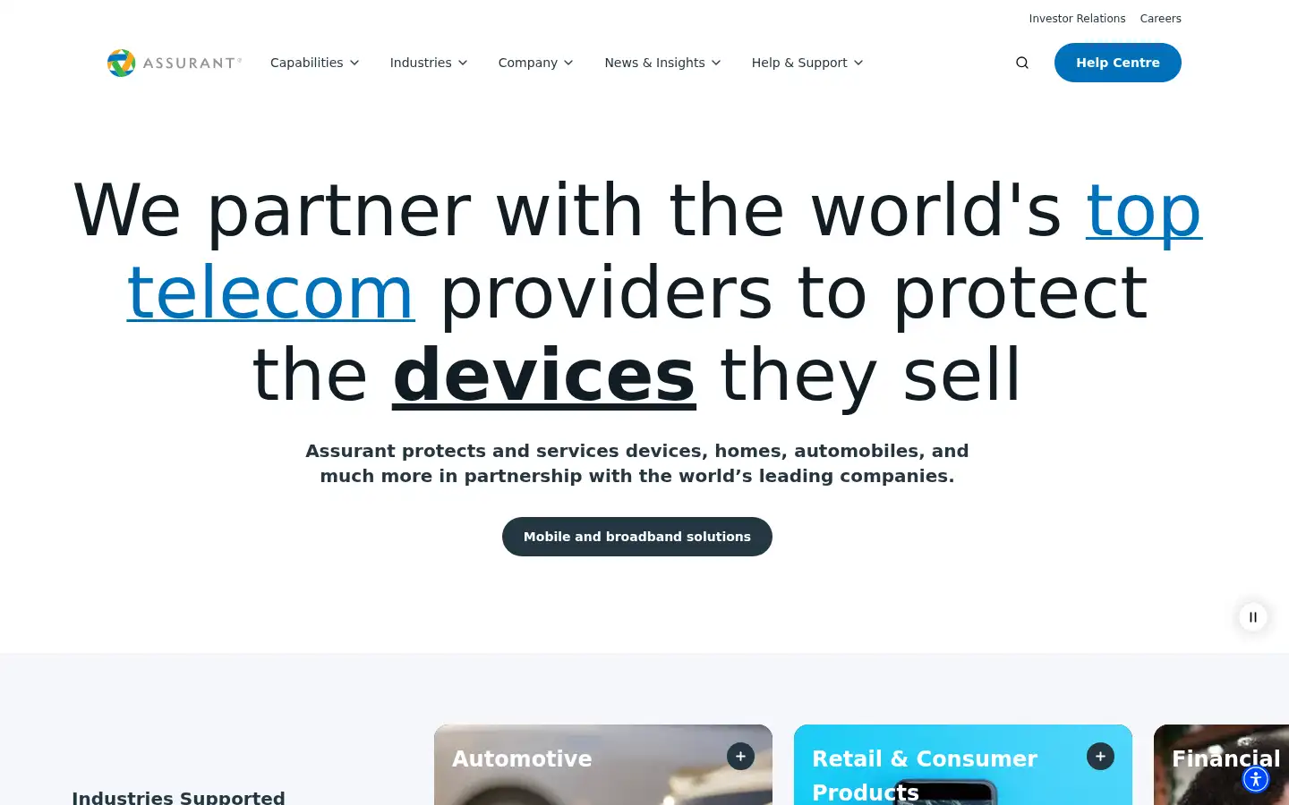 Screenshot of assurant.co.uk