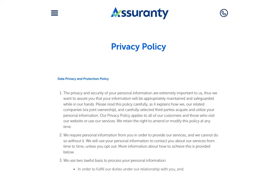 Screenshot of assuranty.co.uk