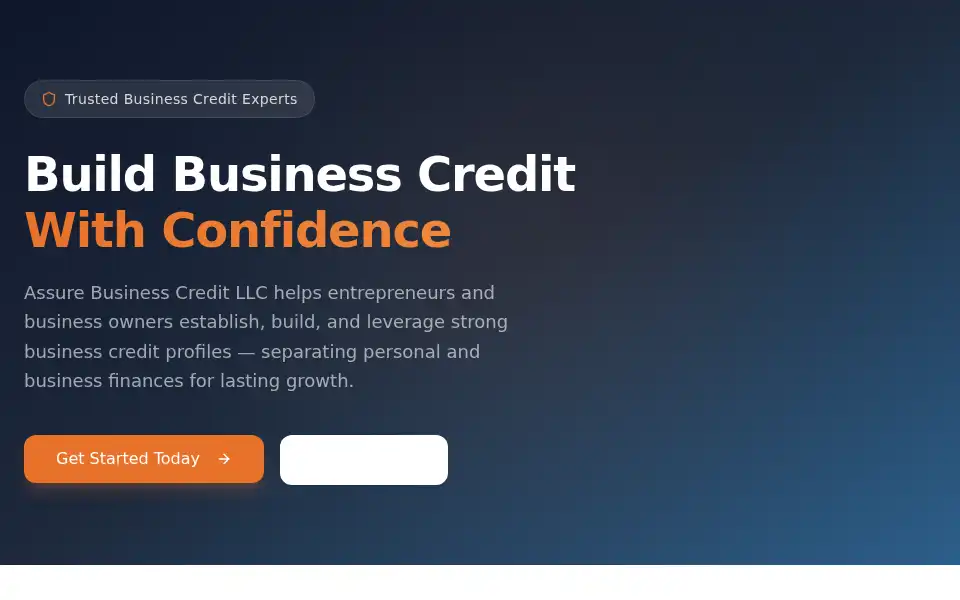 Screenshot of assurebusinesscredit.com