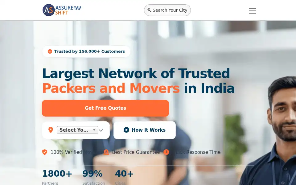 Screenshot of assureshift.in