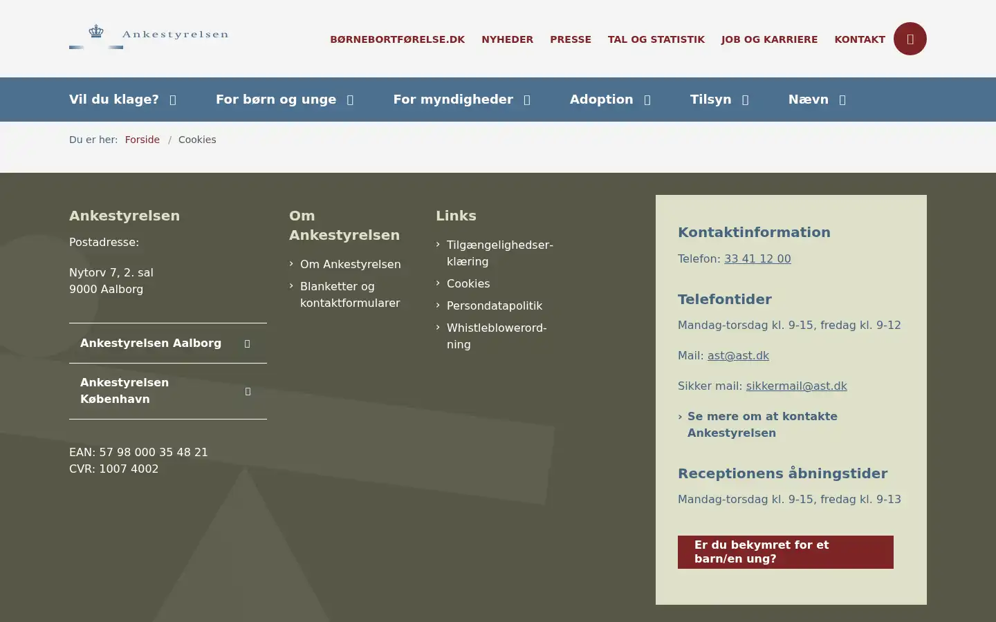 Screenshot of ast.dk