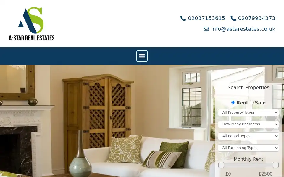 Screenshot of astarestates.co.uk