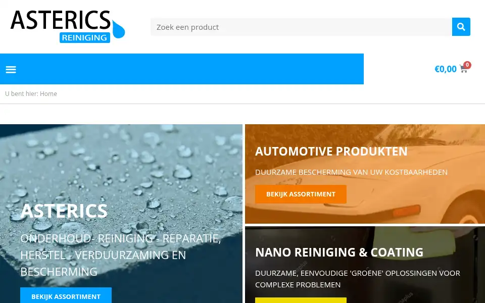 Screenshot of asterics.nl