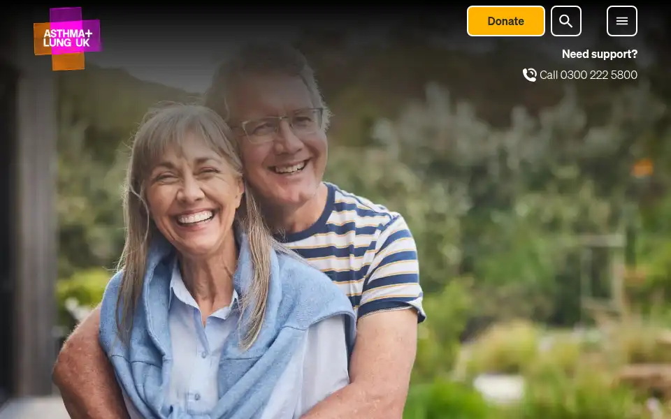 Screenshot of asthma.org.uk