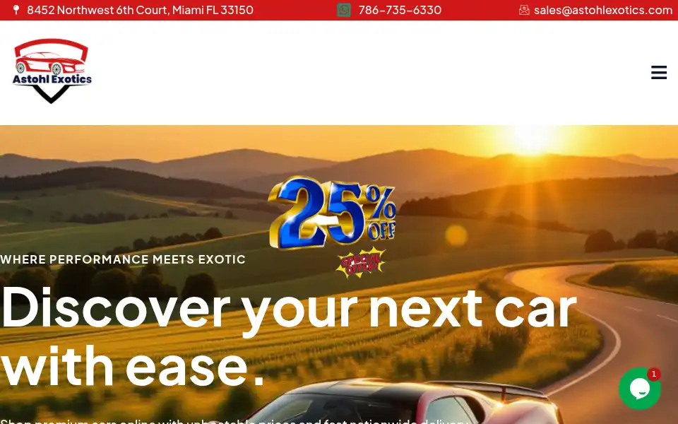 Screenshot of astohlexotics.com