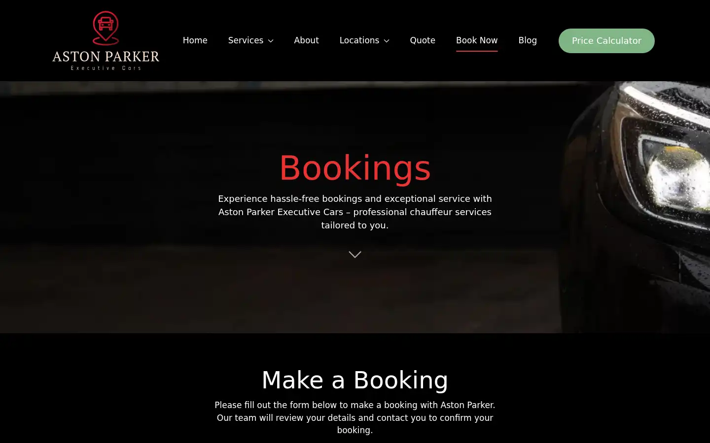 Screenshot of astonparker.co.uk