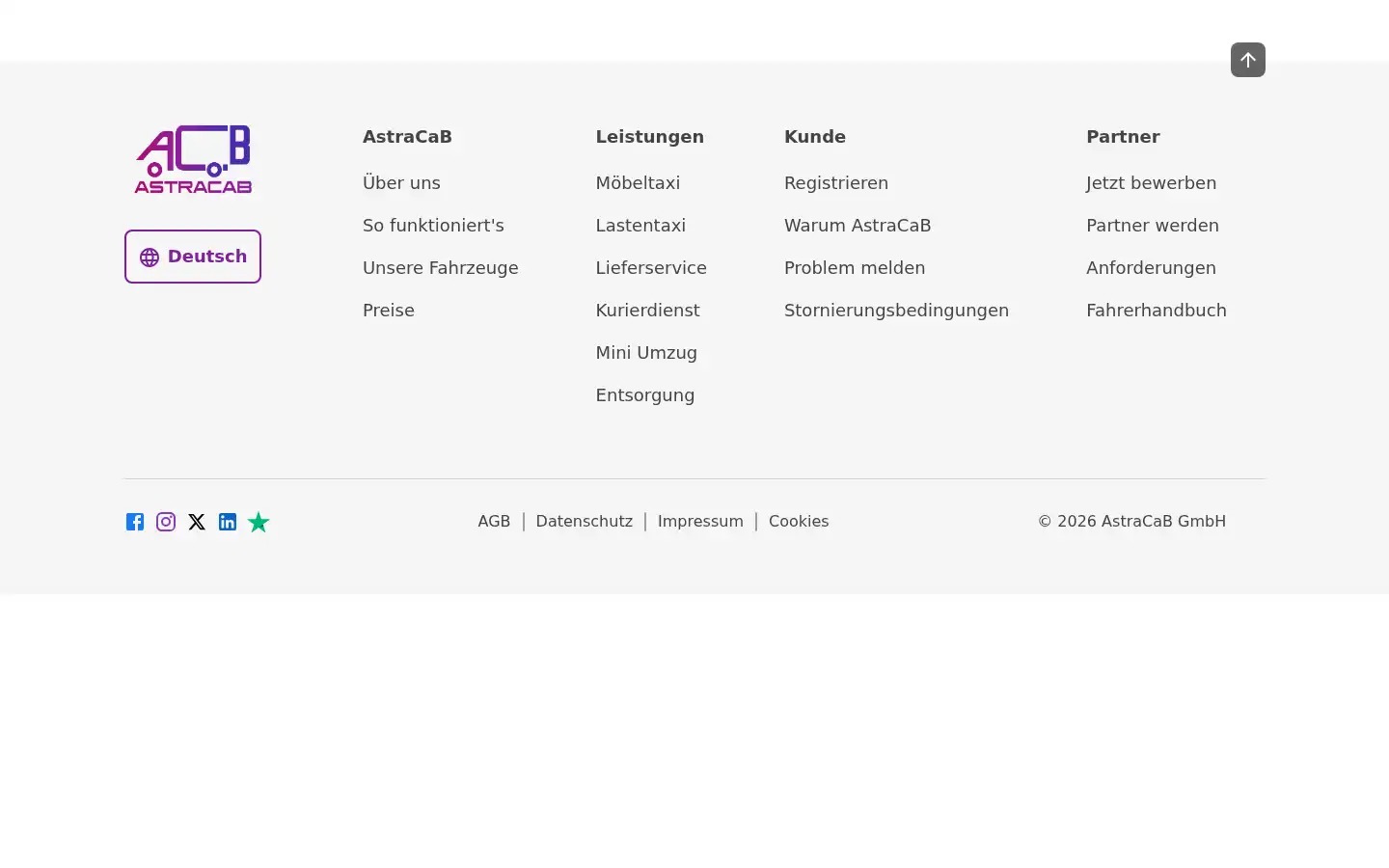 Screenshot of astracab.de