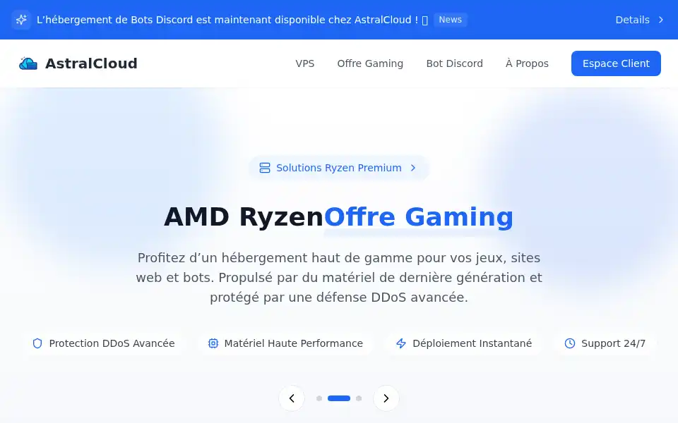 Screenshot of astralcloud.fr