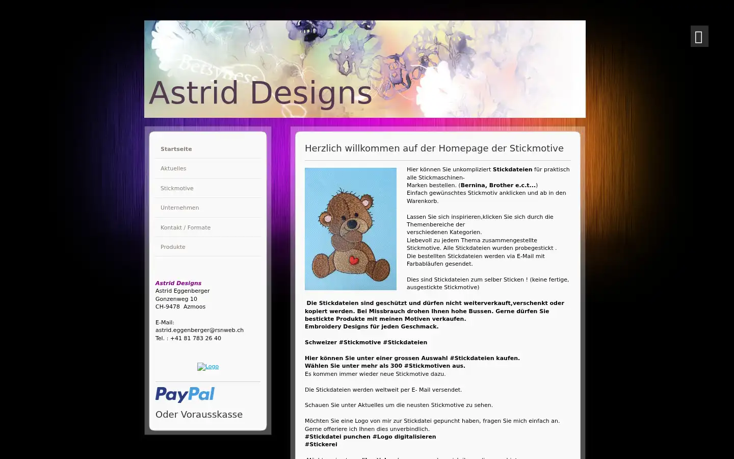 Screenshot of astrid-designs-stickmotive.com