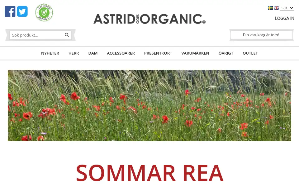 Screenshot of astridgoesorganic.com
