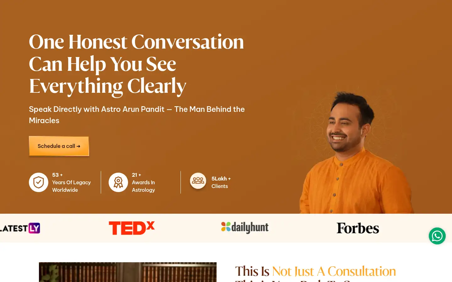 Screenshot of astroarunpandit.com