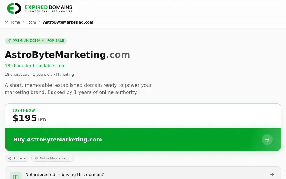 Screenshot of astrobytemarketing.com