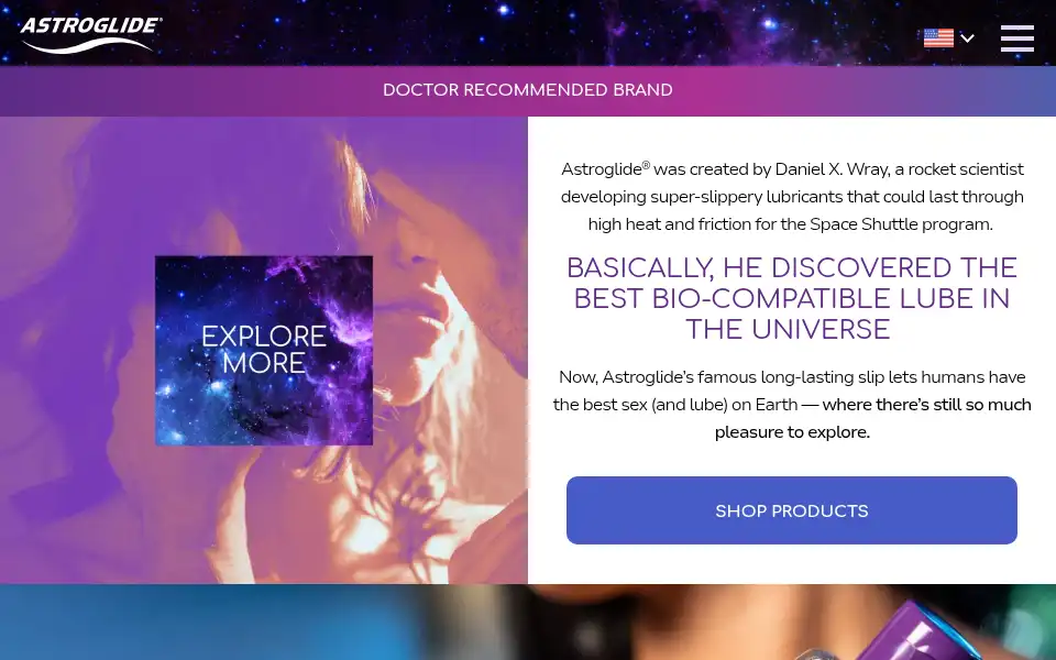 Screenshot of astroglide.com