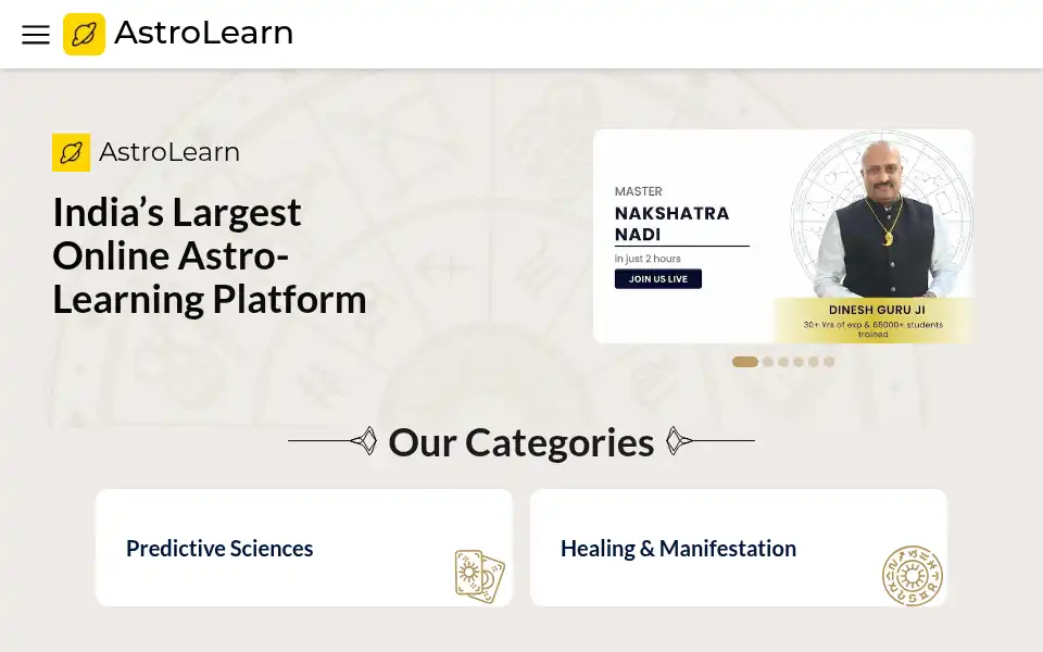 Screenshot of astrolearn.co