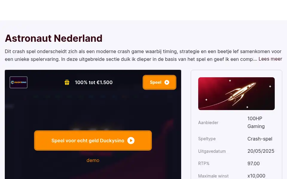 Screenshot of astronaut-game.nl