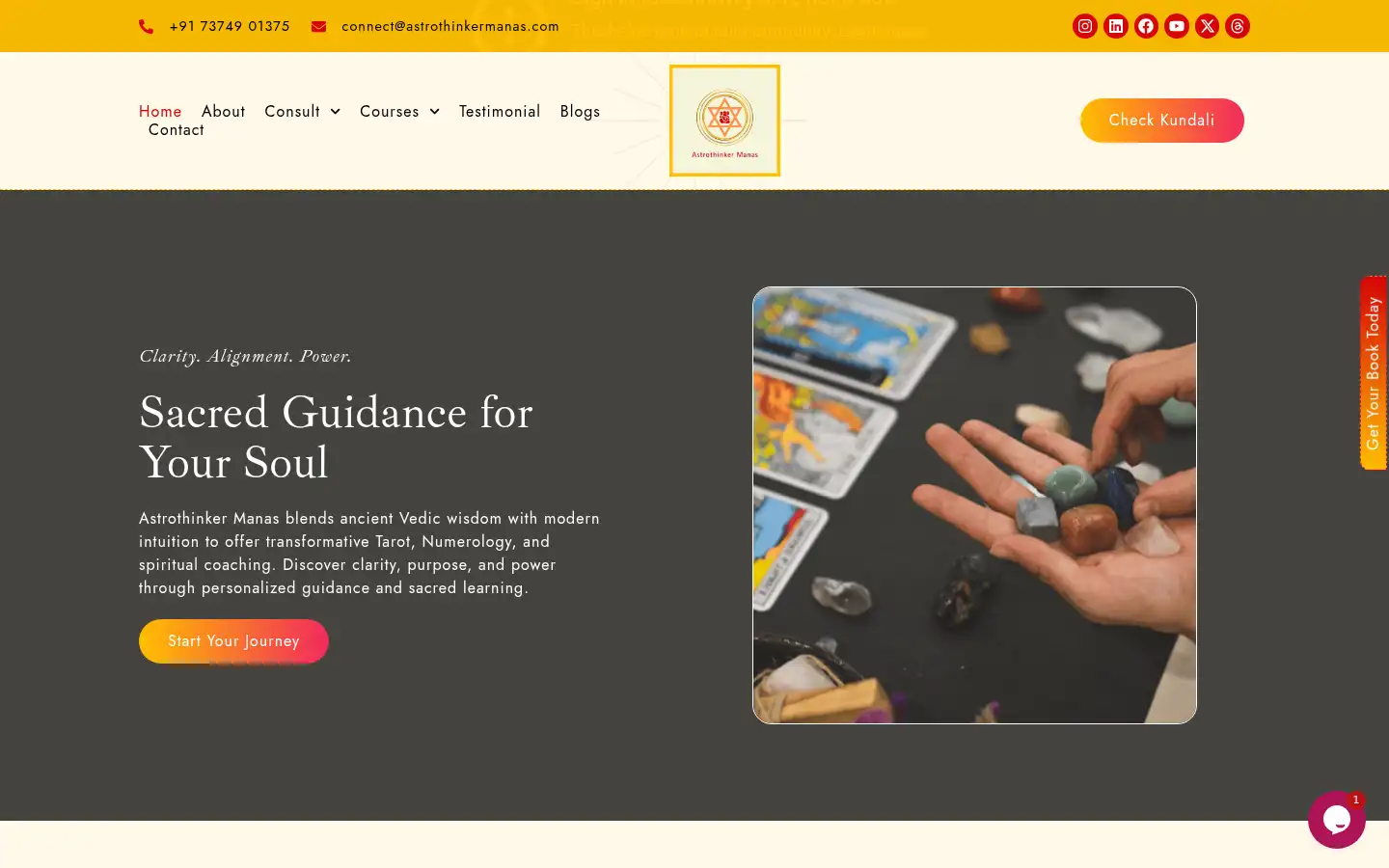 Screenshot of astrothinkermanas.com