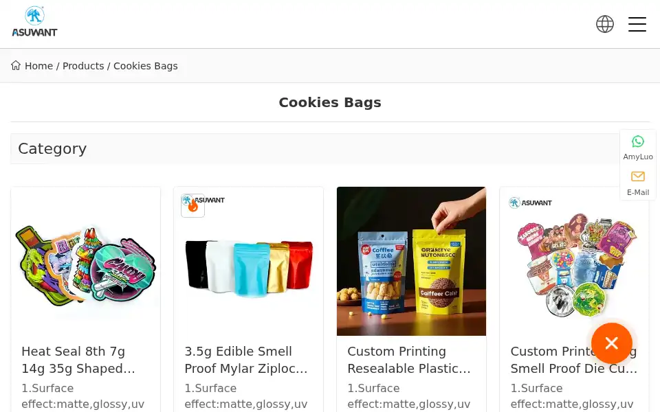 Screenshot of asuwantpackaging.com