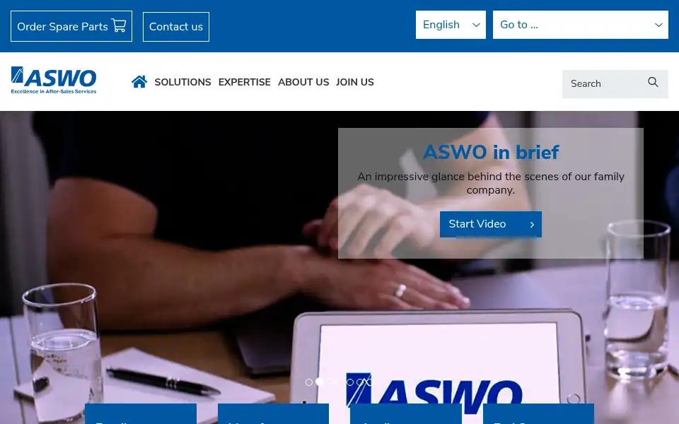 Screenshot of aswo.com
