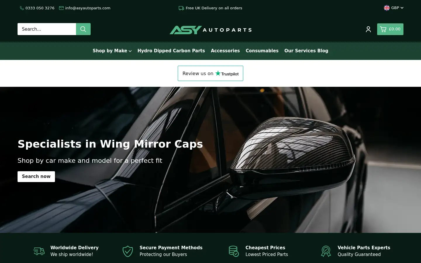 Screenshot of asyautoparts.com