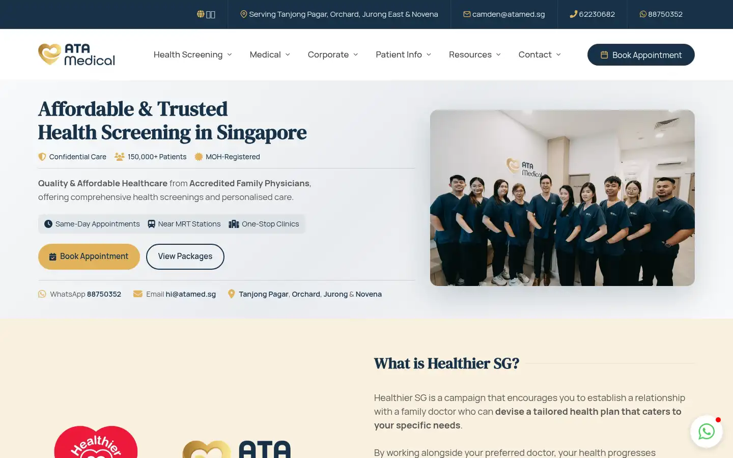 Screenshot of atamed.sg
