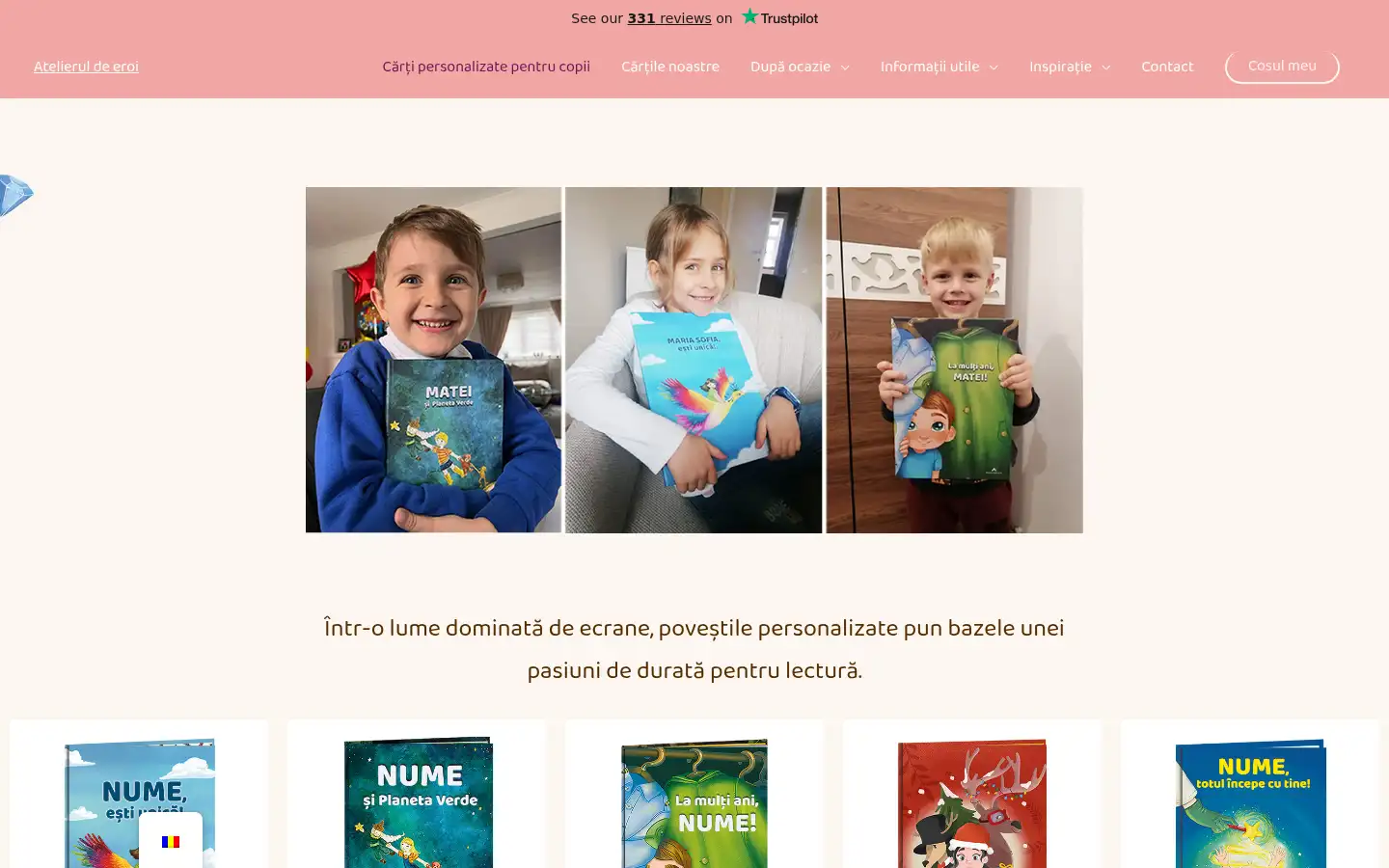 Screenshot of atelieruldeeroi.com