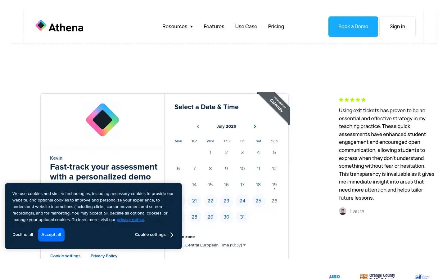Screenshot of athenaedu.ai