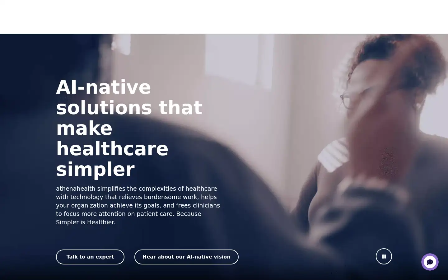 Screenshot of athenahealth.com