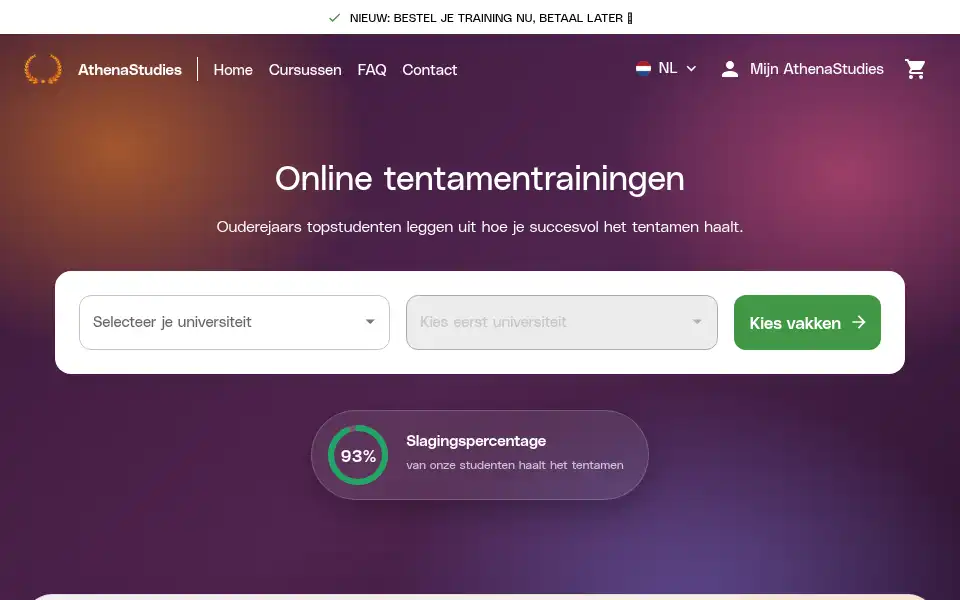 Screenshot of athenasummary.nl