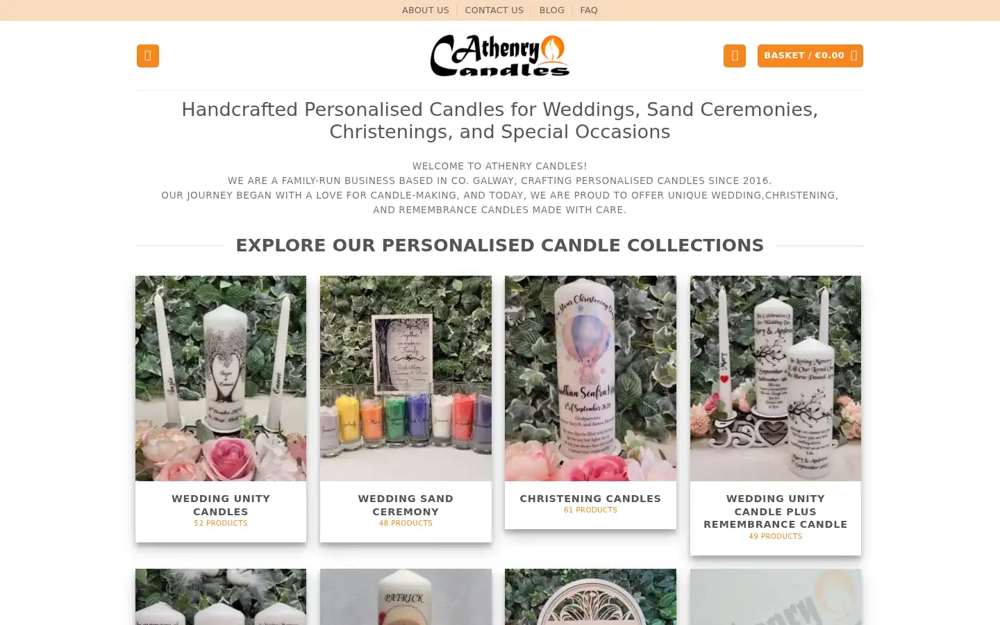 Screenshot of athenry-candles.ie