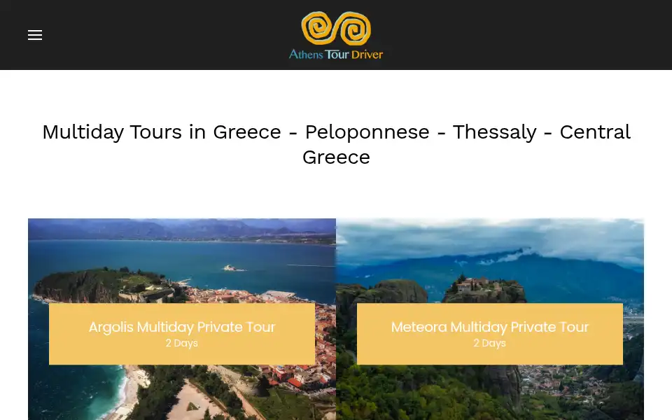 Screenshot of athenstourdriver.com