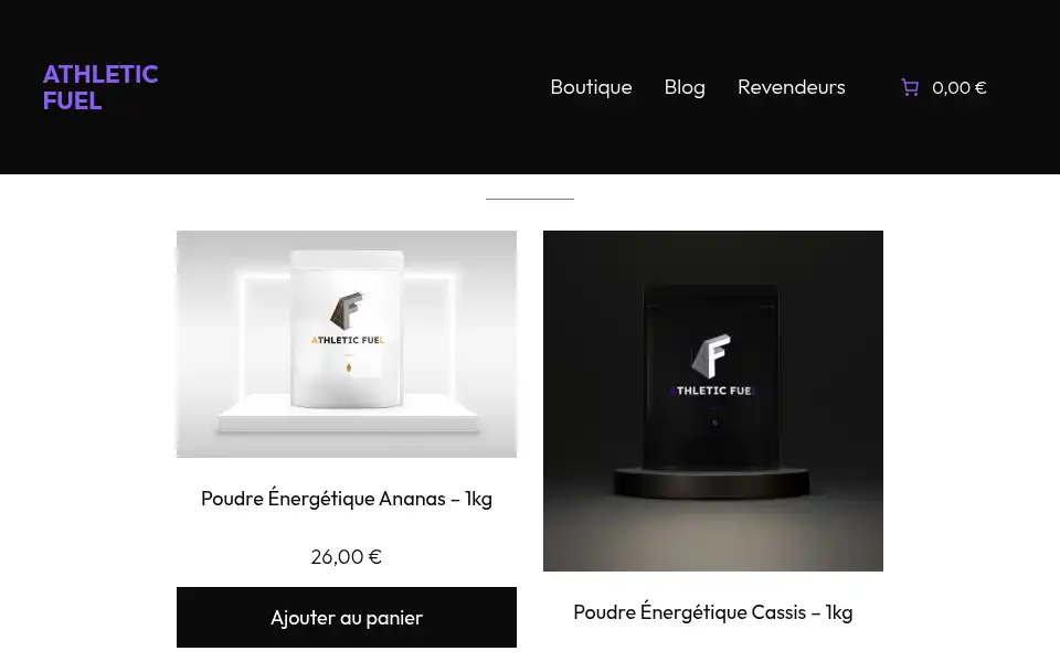 Screenshot of athleticfuel.fr