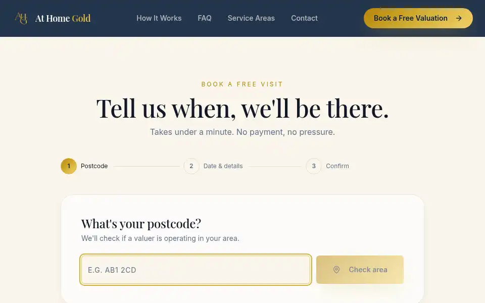 Screenshot of athomegold.com