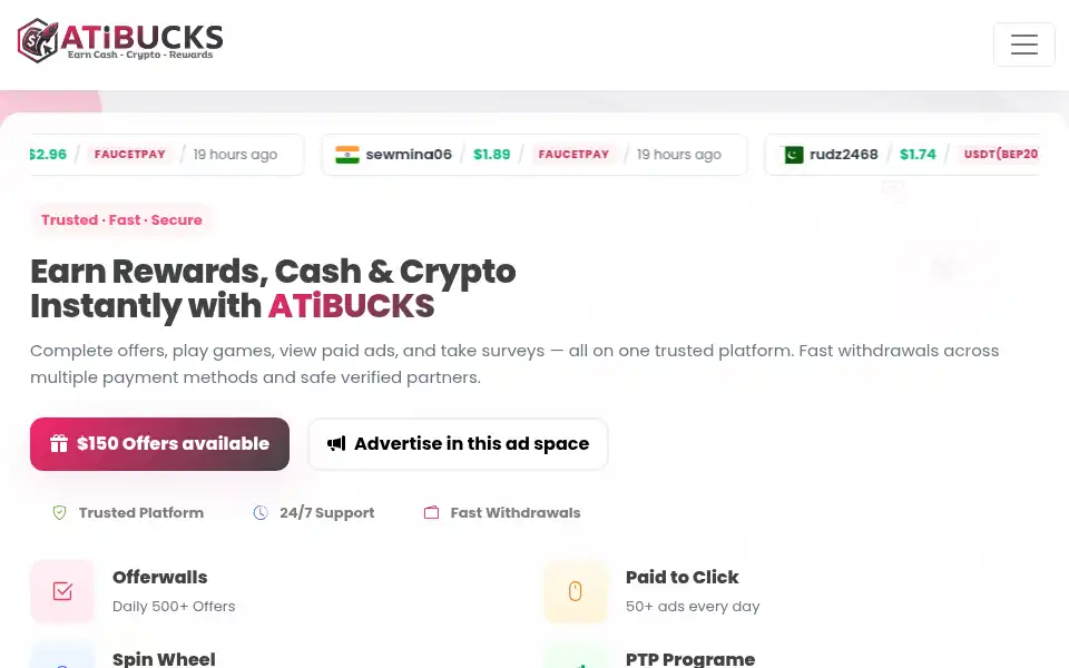 Screenshot of atibucks.com