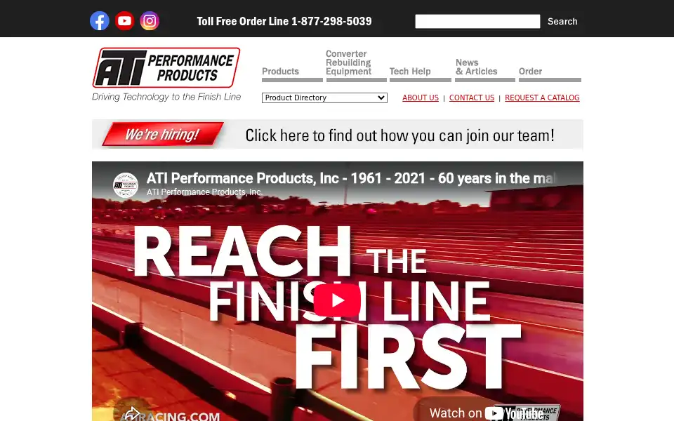 Screenshot of atiracing.com