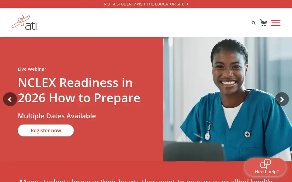 Screenshot of atitesting.com