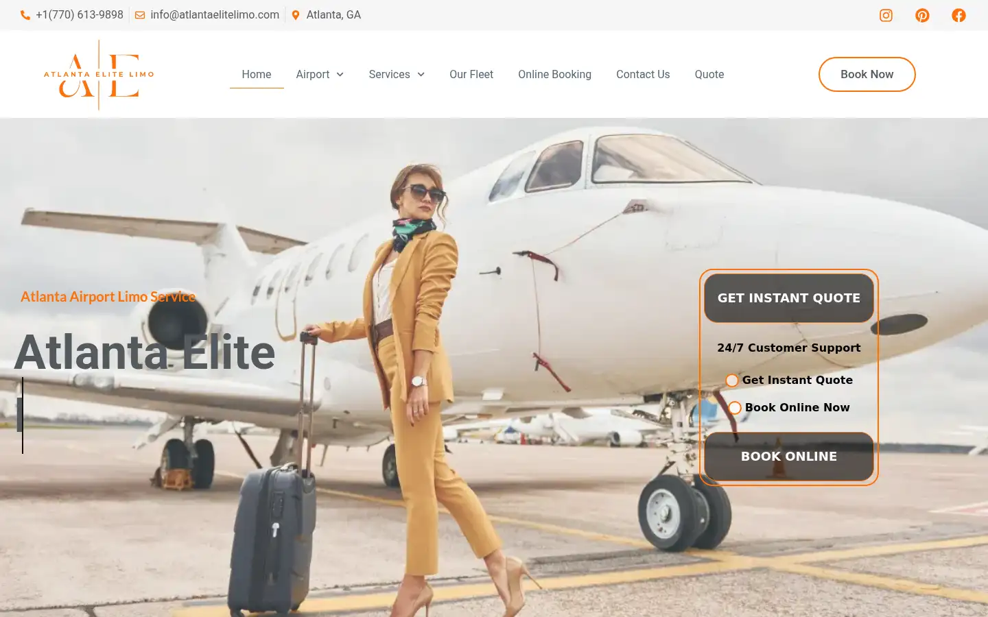 Screenshot of atlantaelitelimo.com