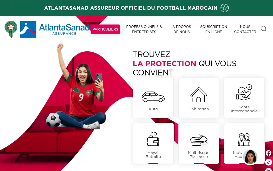 Screenshot of atlantasanad.ma