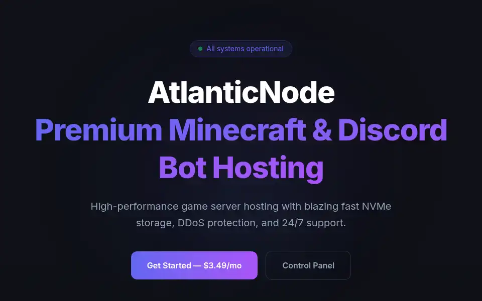 Screenshot of atlanticnode.cloud