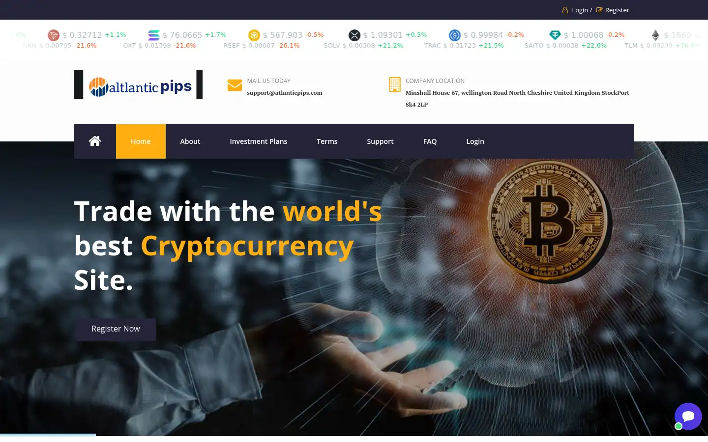 Screenshot of atlanticpips.com