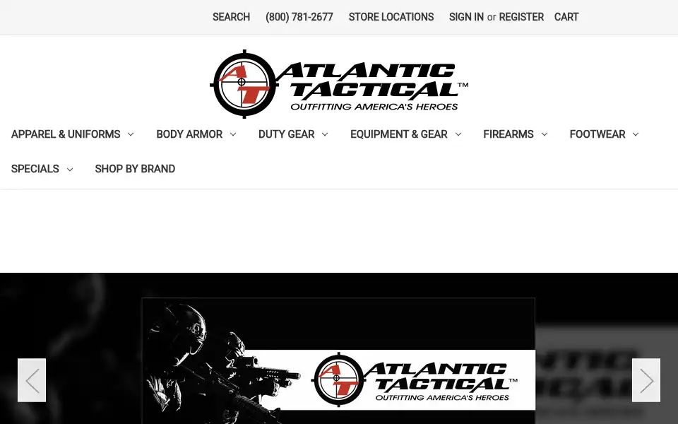 Screenshot of atlantictactical.com