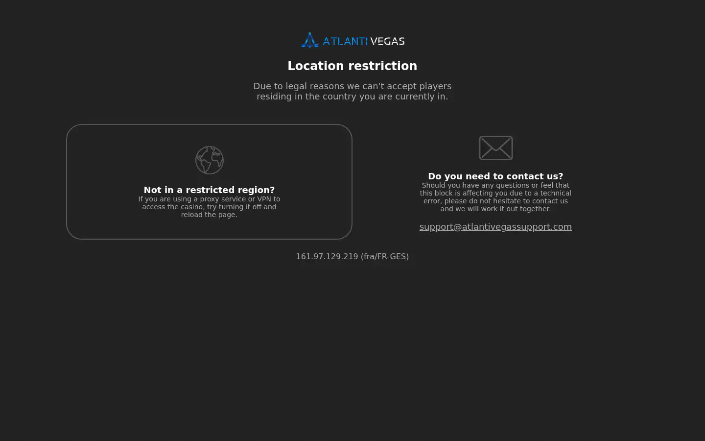 Screenshot of atlantivegas.com