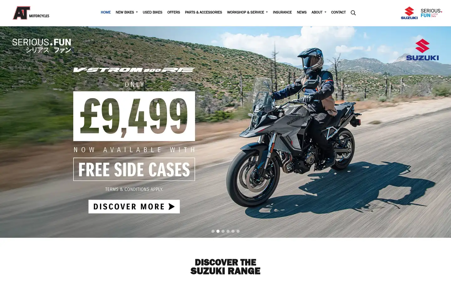 Screenshot of atmotorcycles.com