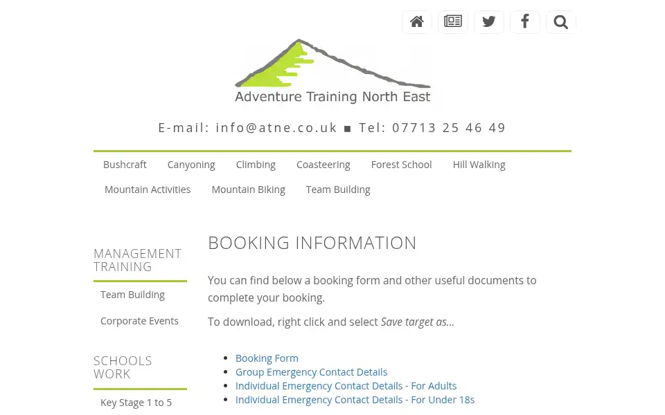 Screenshot of atne.co.uk