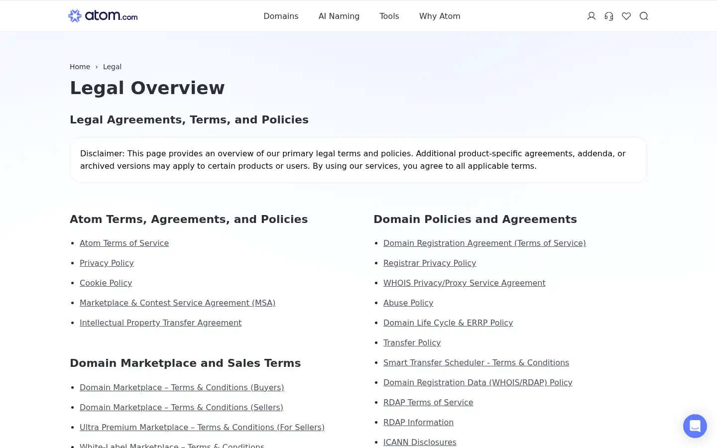 Screenshot of atom.com