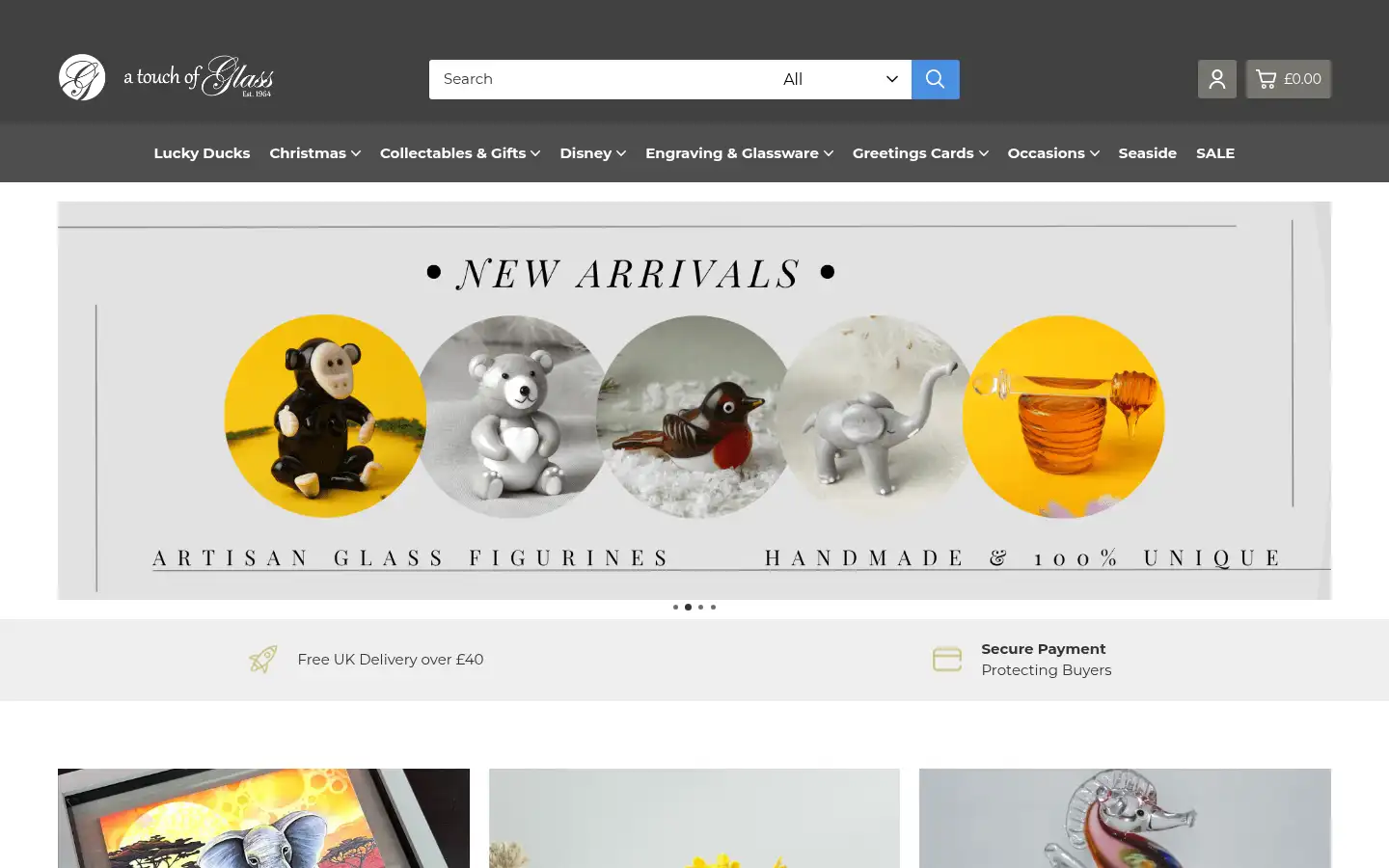 Screenshot of atouchofglassyorkshire.co.uk