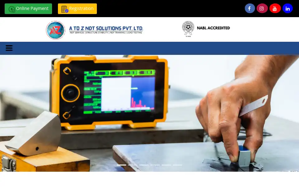 Screenshot of atozndt.com