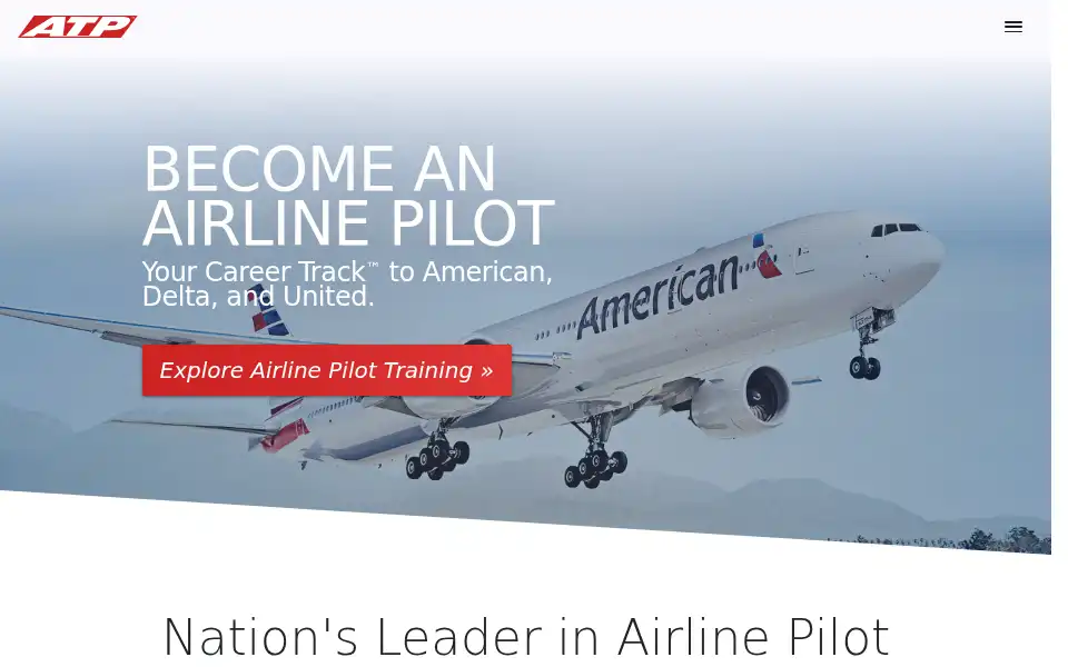 Screenshot of atpflightschool.com